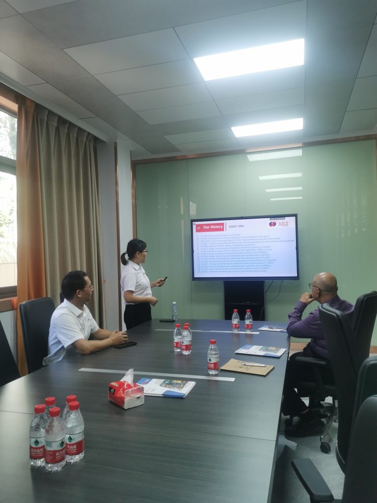 client visiting for mold steel